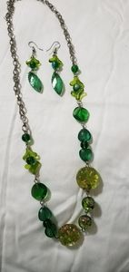 Italian home made necklace and earrings set